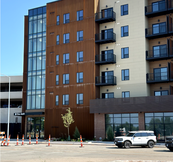 Modern apartment building